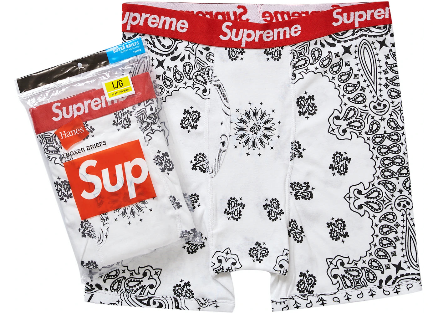 Supreme 3-Pack Supreme Hanes Boxers - M