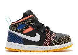 Jordan 1 mid Multicolor Grid (td)